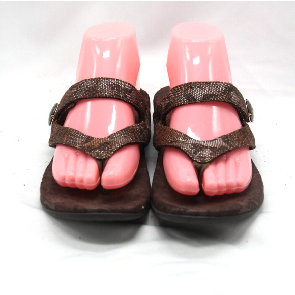 Orthaheel Cocoa Thong Sandals Womens 7 Brown Strap Slip On Comfort Flip Flops - Picture 4 of 6